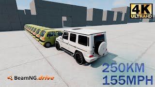 Side collision Mercedes Benz AMG G63  VS 10 Daewoo Matiz  250KM 155MPH BeamNG.drive!