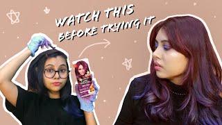 I tried Garnier Hair Color in Plum Red | Honest Review