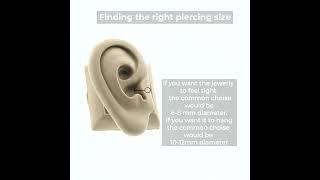 Tragus piercing size guide