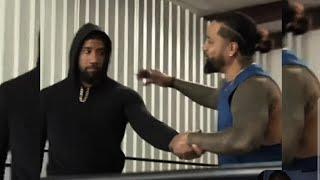 Off air footage of Jimmy Uso having a good time with Jey Uso backstage - WWE RAW & SMACKDOWN