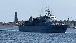 N 42 JOTVINGIS Lithuanian Navy Baltops 2022 minelayer arrival in Kiel June 16, 2022