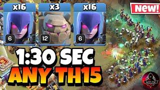 Effortless 3 Stars! TH15 Zap Quake Witch is the Easiest TH15 Attack Strategy in Clash of Clans