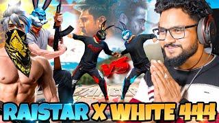 Raistar X White 444VS 3 Biggest Live Streamer  in BR Rank Open Challenge On Live आजा 1 Vs 50 में 