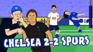 Tuchel vs Conte! Romero vs Cucurella! Chelsea vs Spurs! (2-2 Goals Highlights Hair Pull Fight)