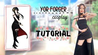 SPY X FAMILY COSPLAY TUTORIAL | Yor Forger outfit *super easy with pattern*