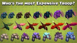 Who's the most EXPENSIVE Troop? Cost of Troops in Clash of Clans | Clash of Clans