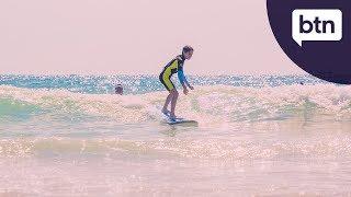 Surfing Masterclass for Kids with Visual Impairment - Behind the News