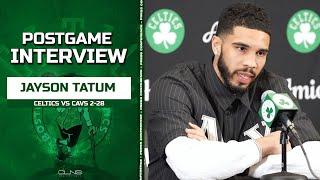 Jayson Tatum on Losing 22 Point Lead to Cavs | Celtics Postgame Interview 2-28