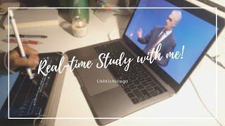 Real time 1 hour Study with Me | With Nasheeds | Ukhtichicago