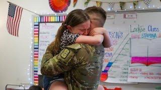 Soldier Surprising Kids at School | EMOTIONAL Homecomings