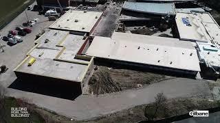 Drone flyover of the Northwood Middle School Modernization Project