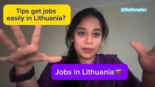 High possibility to get jobs in Lithuania  #nethradev #jobs #europe #lithuania #vilnius #kaunas