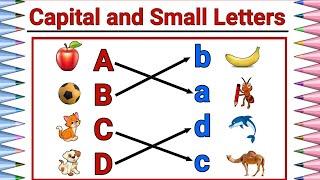 Matching capital letters with small letters | Capital and small letters | Abcd matching| Match