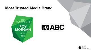 ABC - Most Trusted Media Brand, Roy Morgan Most Trusted Brand Awards 2024