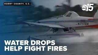 Water drops help fight wildfires in South Carolina