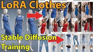 LoRA Clothes and multiple subjects training for Stable diffusion in Kohya ss | Fashion clothes