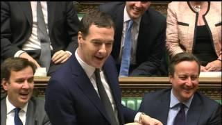 George Osborne reacts to John McDonnell reading from Mao's Red Book