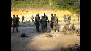 US Marines at the Camp Schwab pistol range Okinawa Japan