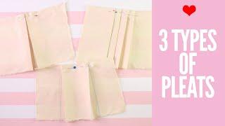 How to Sew Pleats | Box Pleat, Knife Pleat, Inverted Box Pleat