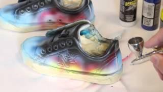 Airbrush TV 53: Badger Spectra-Tex Farben im Test - Airbrush auf Schuhe Anleitung