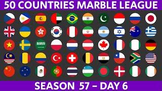 50 Countries Marble Race League Season 57 Day 6/10 Marble Race in Algodoo