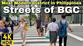  4K | Street Walking in BGC Metro Manila: the Most Beautiful Modern City in  the Philippines!