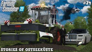 MOWING MUDDY MEADOWS WITH FORAGE HARVESTER!  | Ostseeküste | FS22 | Timelapse #24