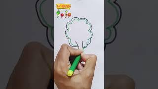 Draw Tree | Tree Drawing Easy | Drawing Shorts | #shorts #treedrawing #easydrawing