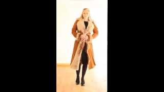 Finest Women's Toscana Sheepskin Coat in Tan - Lexia