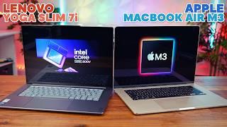 Yoga Slim 7i Aura vs MBA M3 (intel core ultra 258v vs apple silicon m3)