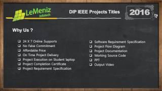 Digital Image Processing IEEE Projects 2016-2017