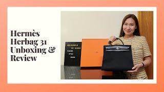 HERMES HERBAG 31 UNBOXING & REVIEW 2019  WHAT FITS, PROS & CONS, MOD SHOTS | 爱马仕入门款包包开箱&测评