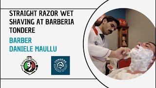  Straight Razor Wet Shaving at Barberia Tondere - Barber Daniele Maullu 