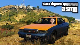 GTA ASMR Roleplay  I'm your taxi driver!   Soft Spoken  Car Sounds + Rain