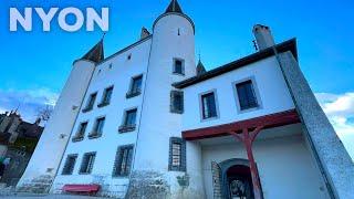 Nyon Switzerland | Walking tour 4K