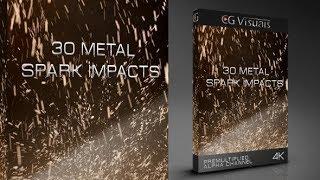 30 Metal Spark Impacts in 4K