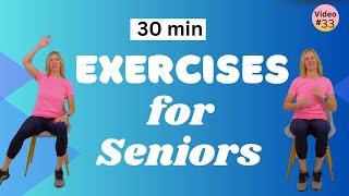 Beginner Exercises for Senior and Older Adults - 30 min Step by Step Instruction