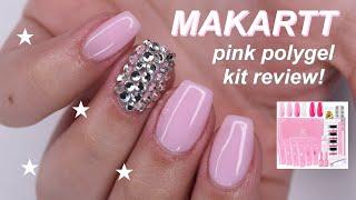 MAKARTT pink polygel kit review!