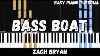 Zach Bryan - Bass Boat (Easy Piano Tutorial)