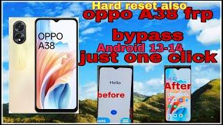 How to hard reset OPPO A38 l OPPO A38 FRP BYPASS l OPPO A38 FRP UNLOCK l  OPPO A38 FRP ANDROID13-14