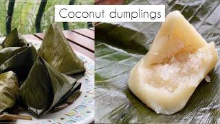 Coconut Dumplings // Burmese Sticky Rice Dumpling Dessert // Mote Phat Htoke