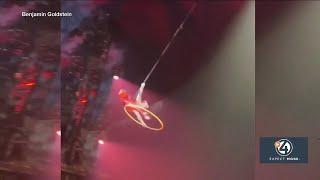 Aerial hoop artist falls in Portland