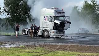 Hot Scania burnout @ Power Truck Show 2024