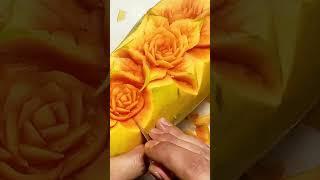 lets makeup papaya #shorts #fyp #viralvideo #fruitcarving