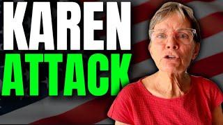 DISGUSTING: Karen Attacks Men Filming in Public! Bank Robber Visits Masked Men. Public Safety Risk?