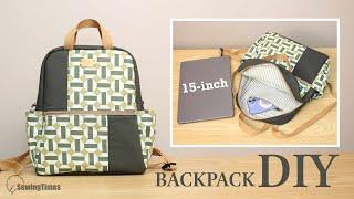 Ultimate DIY Backpack Front & Side Pockets, Perfect for a 15'' Laptop!