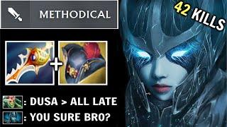 RAMPAGE 1v5 METHODICAL Divine Rapier + Pirate Hat PA vs Dusa Late Game Epic Fights WTF Dota 2