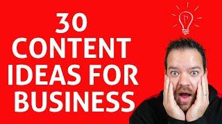 30 Content Ideas For Businesses | Content Ideas For Business Owners | King of Video