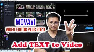 How to ADD TEXT to VIDEO - Movavi Video Editor Plus 2020 Tutorial