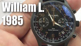 William L. 1985 Vintage Style Black IP Steel Chronograph Watch Review